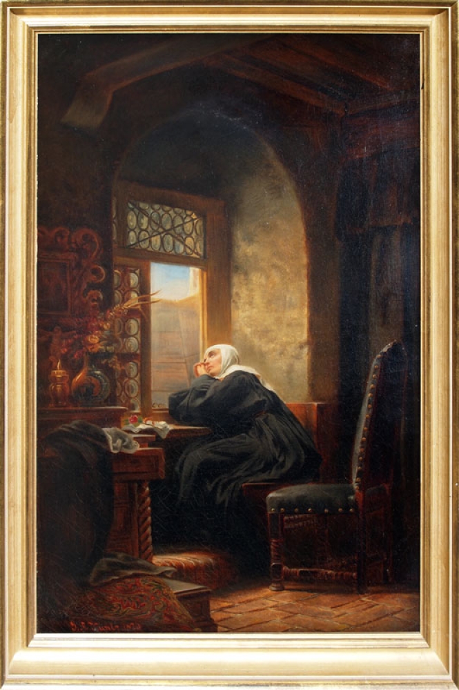 G. A. Kuntz, a nun at the window