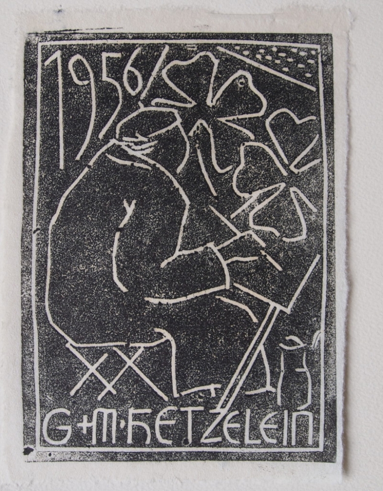 Georg Hetzelein, Künstler beim Malen