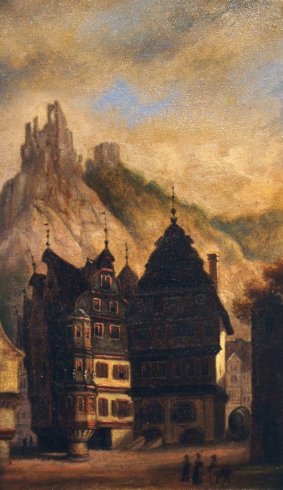 Wilhelm Besler, Blick auf Trarbach an der Mosel mit der Ruine Grevenberg