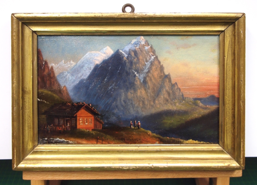 Wilhelm Besler, Blick auf die Große Scheideck am Wetterhorn mit Mönch und Eiger