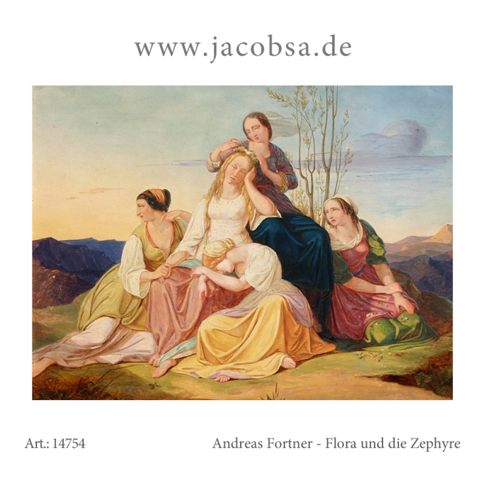 Andreas Josef Fortner, (1809 Prag-1862 München) Flora und die Zephyre,