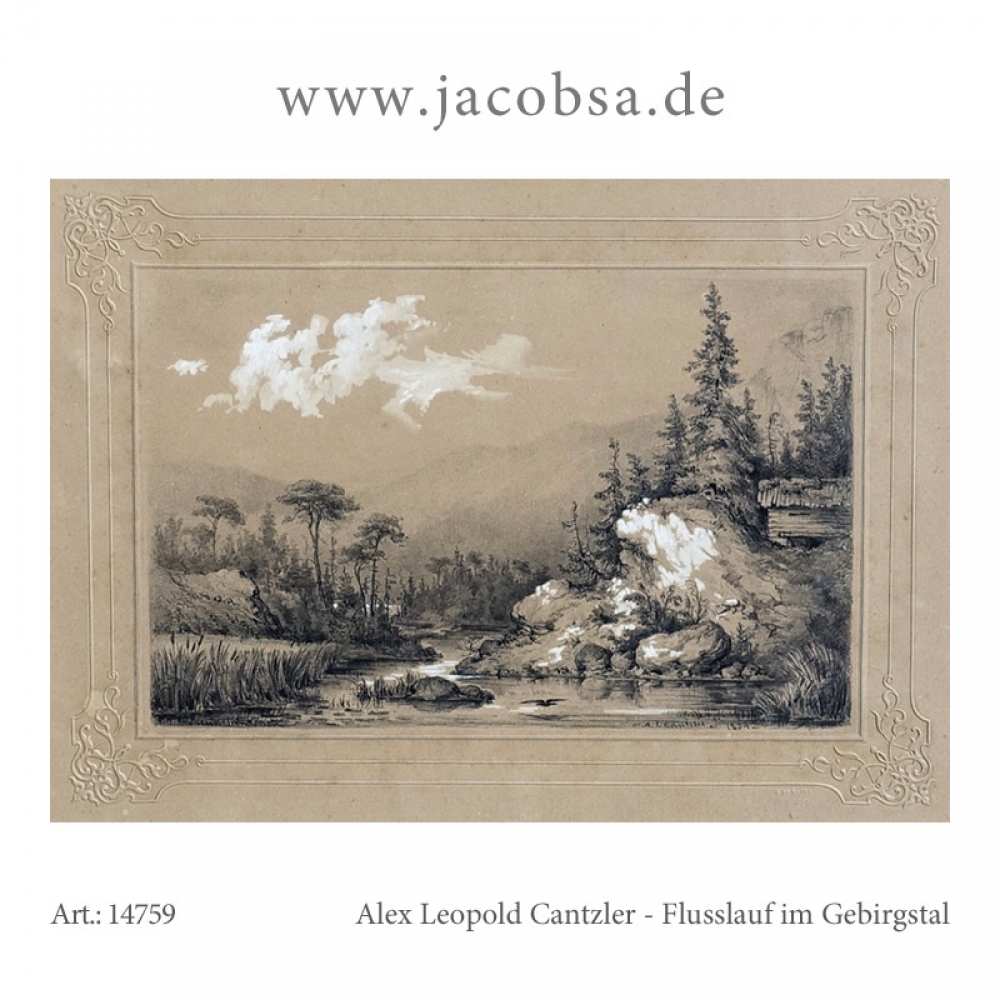 Alex Leopold Cantzler, Flusslauf im Gebirgstal