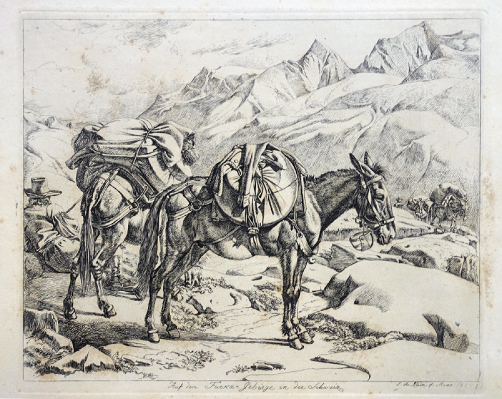 Johann Adam Klein, Auf dem Furka-Gebirge in der Schweiz