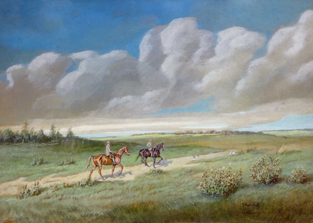 Georges Swertschkoff, Two riders in the countryside