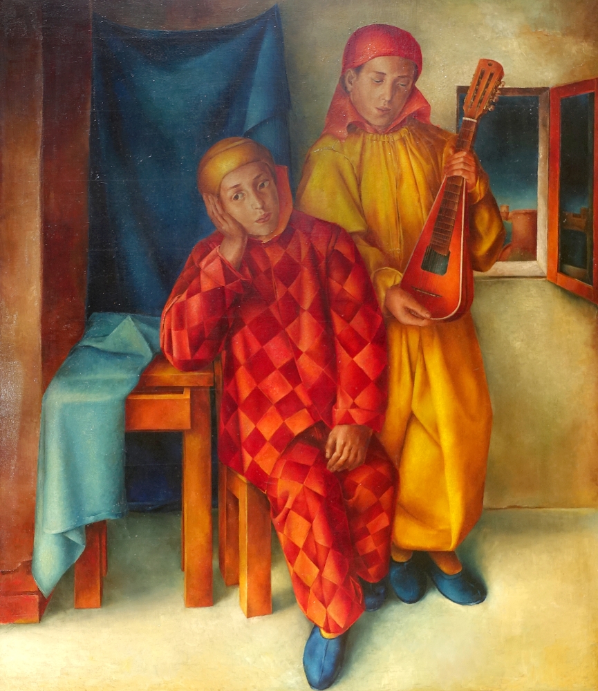 Georg Weidenbacher, Harlequin and lute player