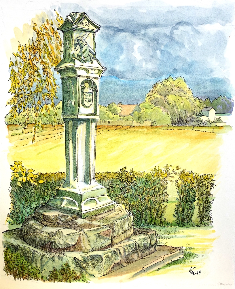 Heinrich Kuchenreuther, Denkmal vor einer Landschaft