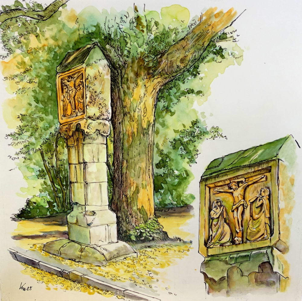 Heinrich Kuchenreuther, Christian monument near a border of a wood