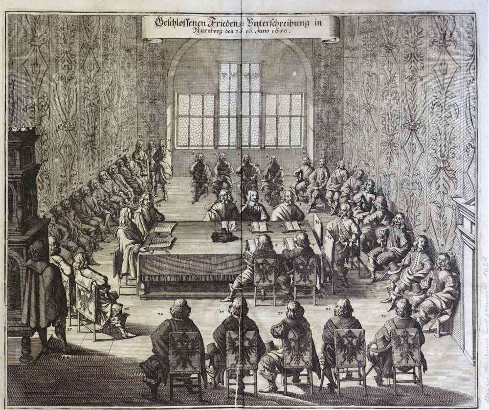 Matthäus Merian der Ältere, Beschlossenen Friedens: Unterschreibung in Nürnberg den 26. 16. Juny 1650