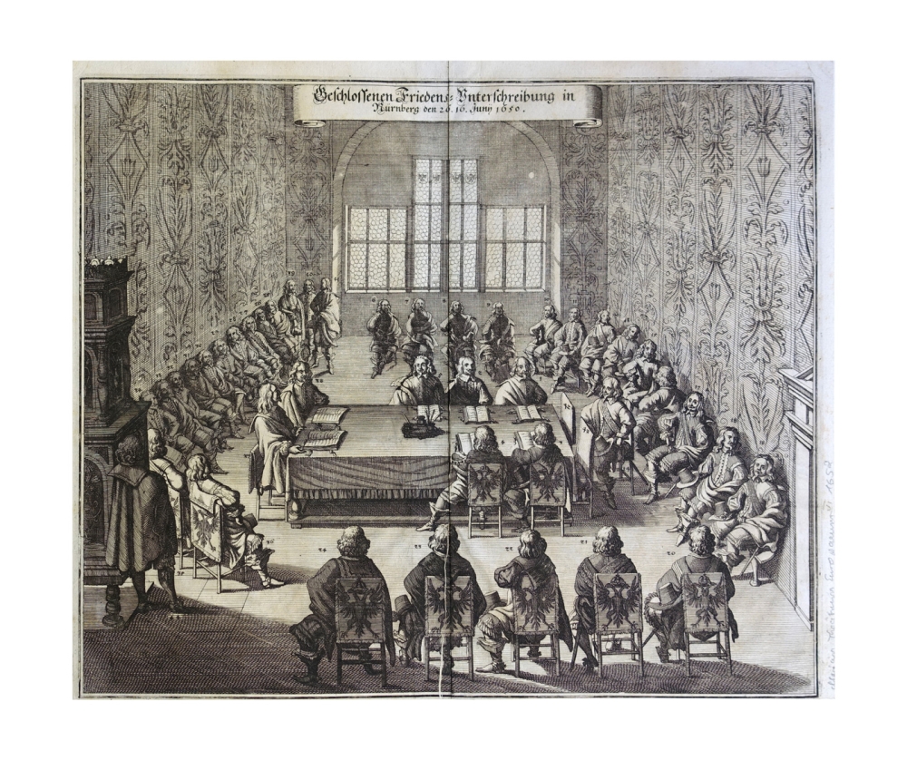 Matthäus Merian der Ältere, Beschlossenen Friedens: Unterschreibung in Nürnberg den 26. 16. Juny 1650