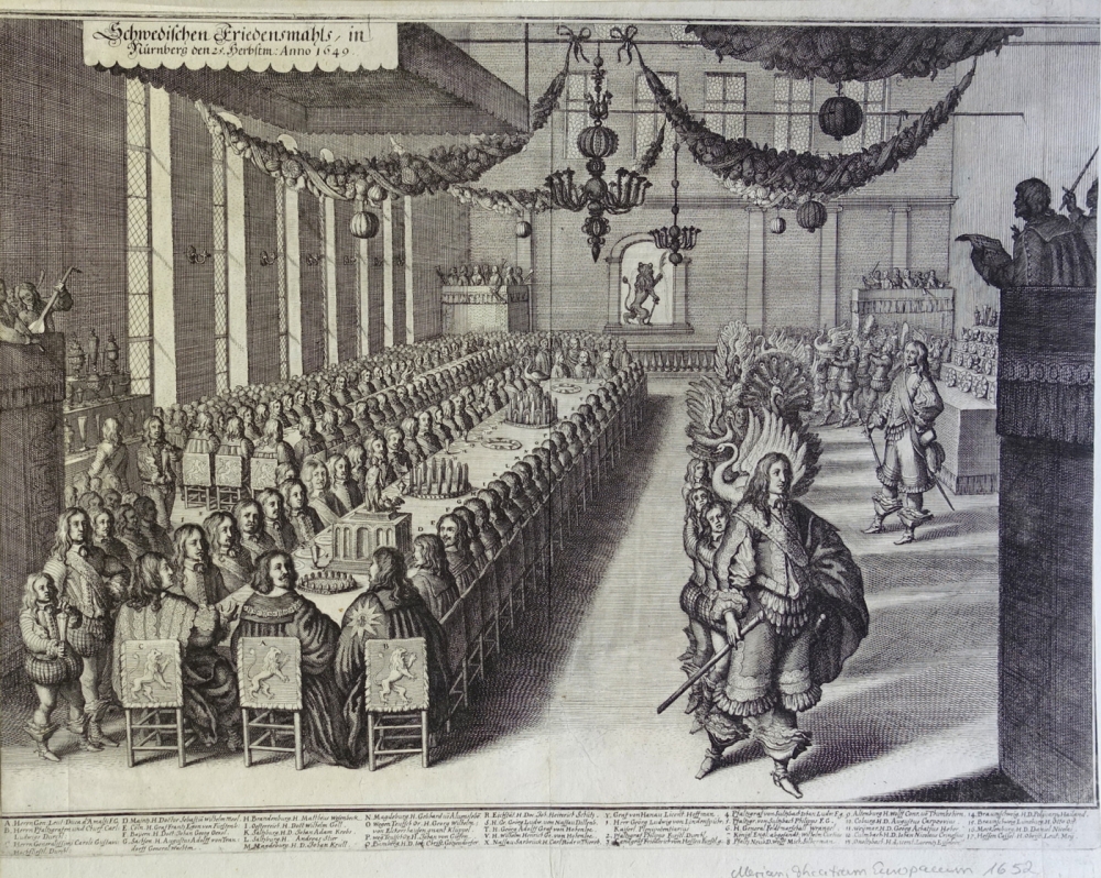 Matthäus Merian der Ältere, Schwedischen Friedensmahls, in Nürnberg den 22. Herbstm: Anno 1649