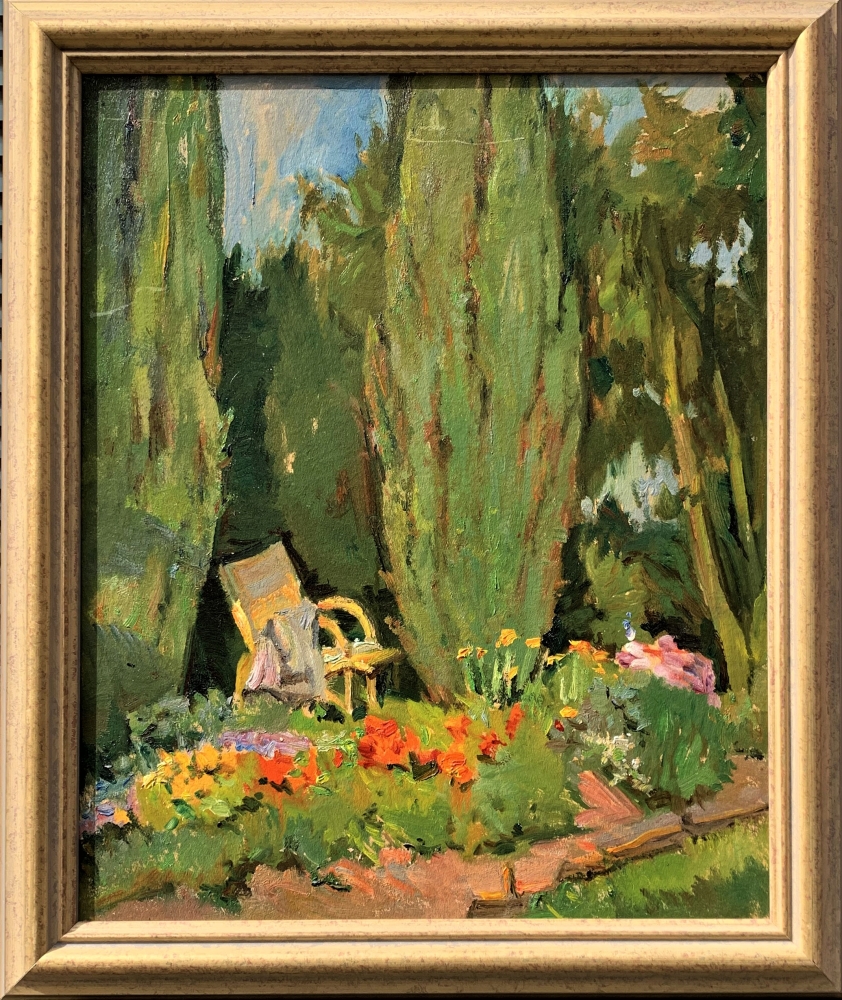 Hans Oertle, Liegestuhl im Garten