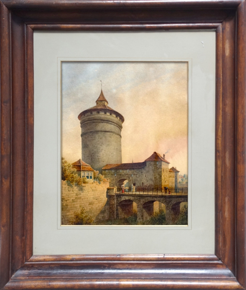 Edmund Krenn, Ansicht vom Spittlertorturm und der Stadtmauer (Nürnberg)