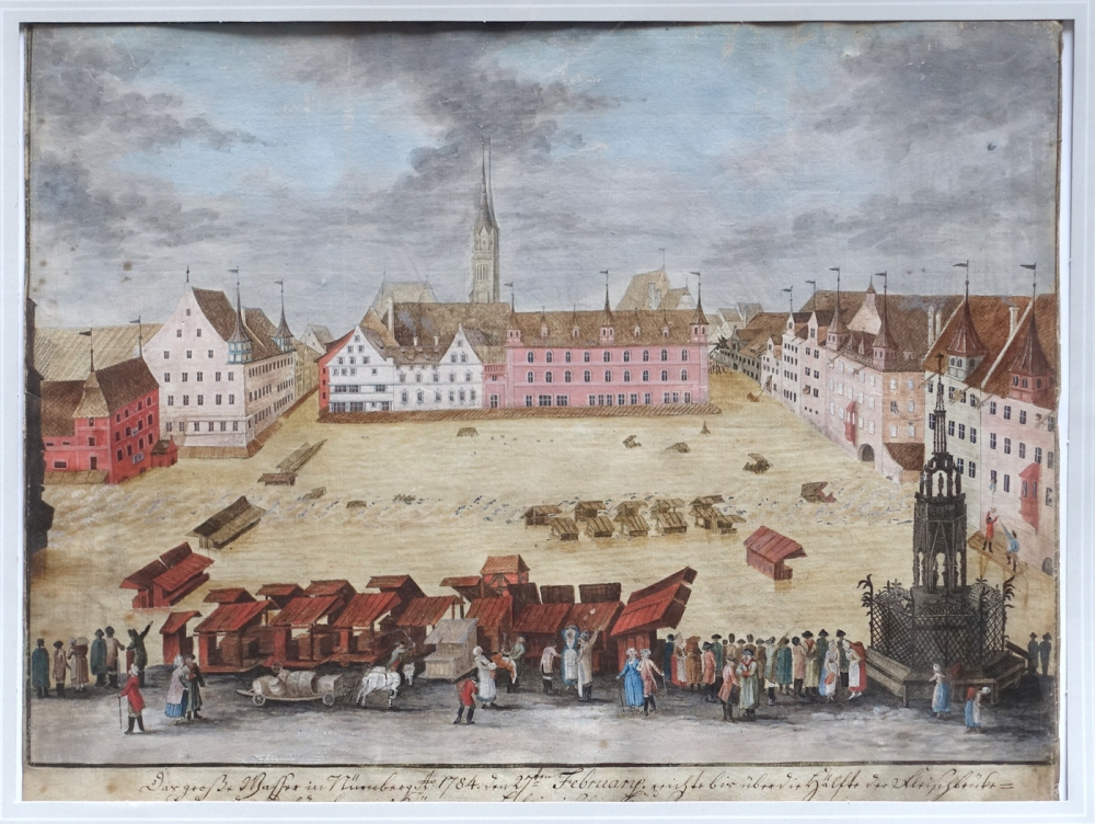 Unbekannt, Hochwasser in Nürnberg 1784