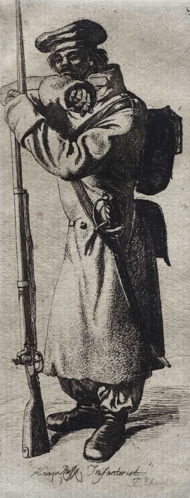 Johann Christoph Erhard, Der russische Infanterist