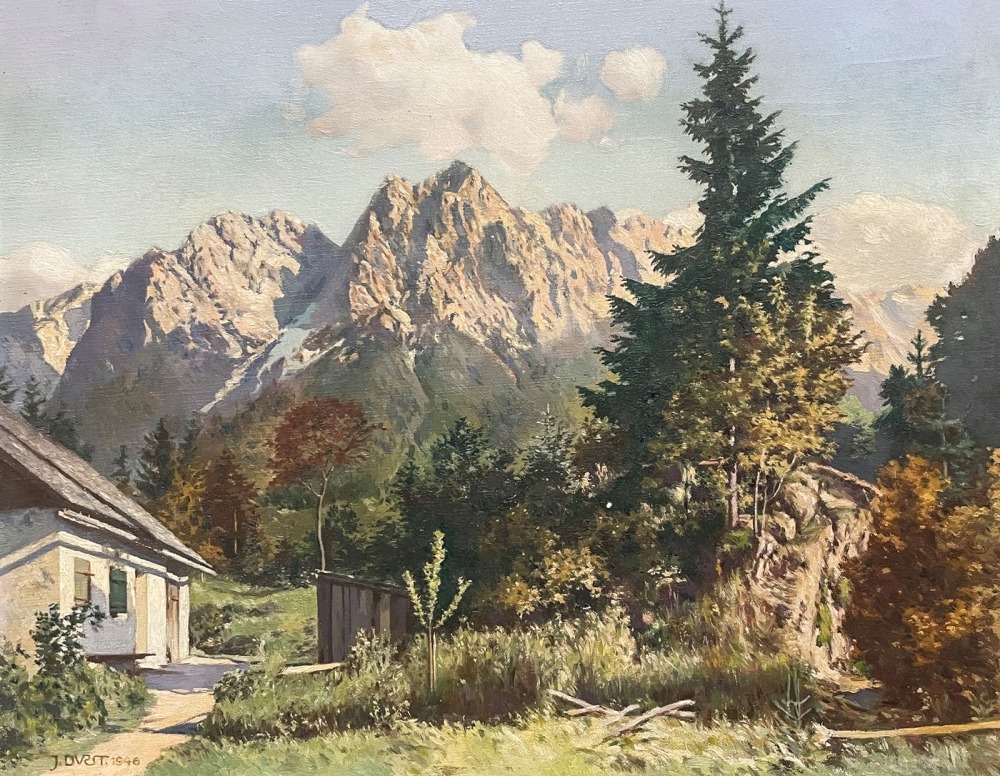 Jacob Durst, Alpine landscape with cottage