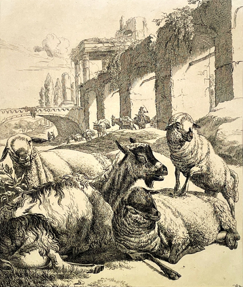 Conrad Wiessner, Sheep in front of a ruin