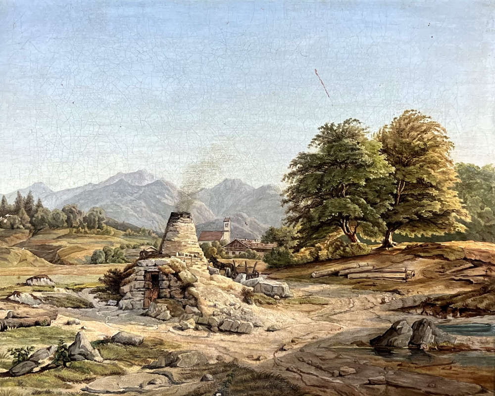 Heinrich Bürkel, Charcoal burner in the foothills of the Alps