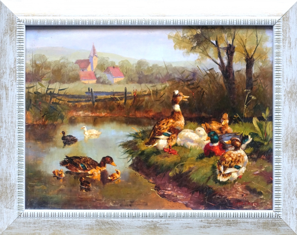 Josef Hofbauer, Ducks at the pond