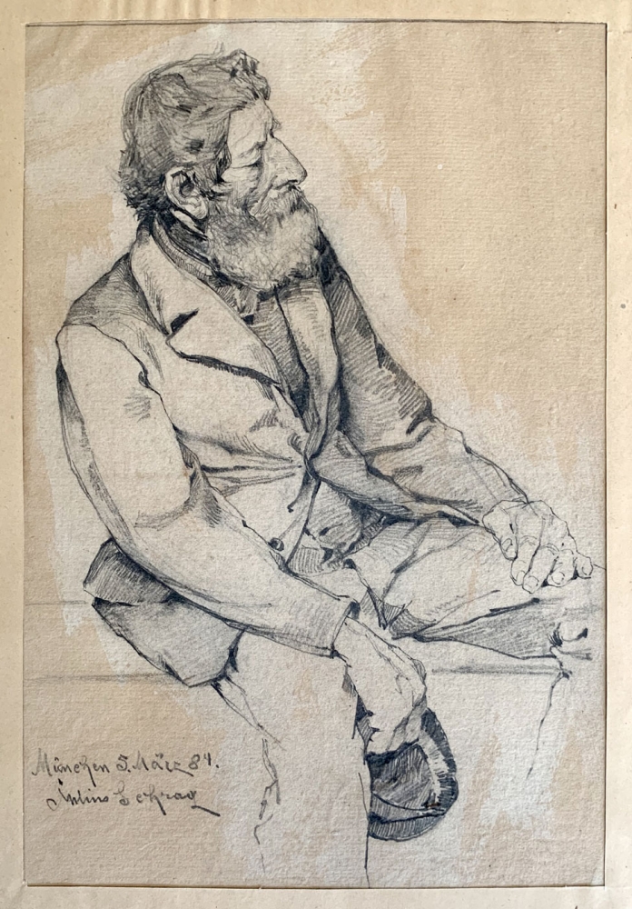 Julius Schrag, Portrait of a man from the academy period