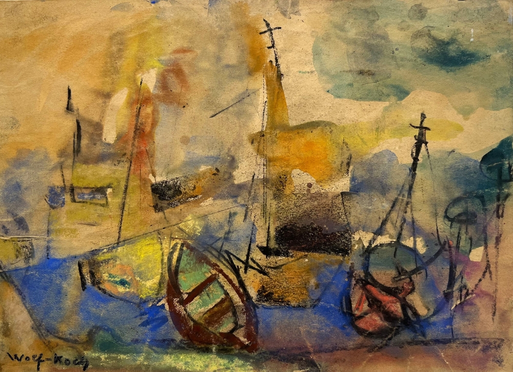 Lotte Wolf-Koch, Boats in the harbor