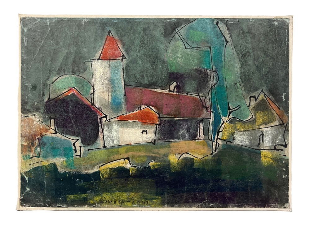 Lotte Wolf-Koch, Village in Landscape