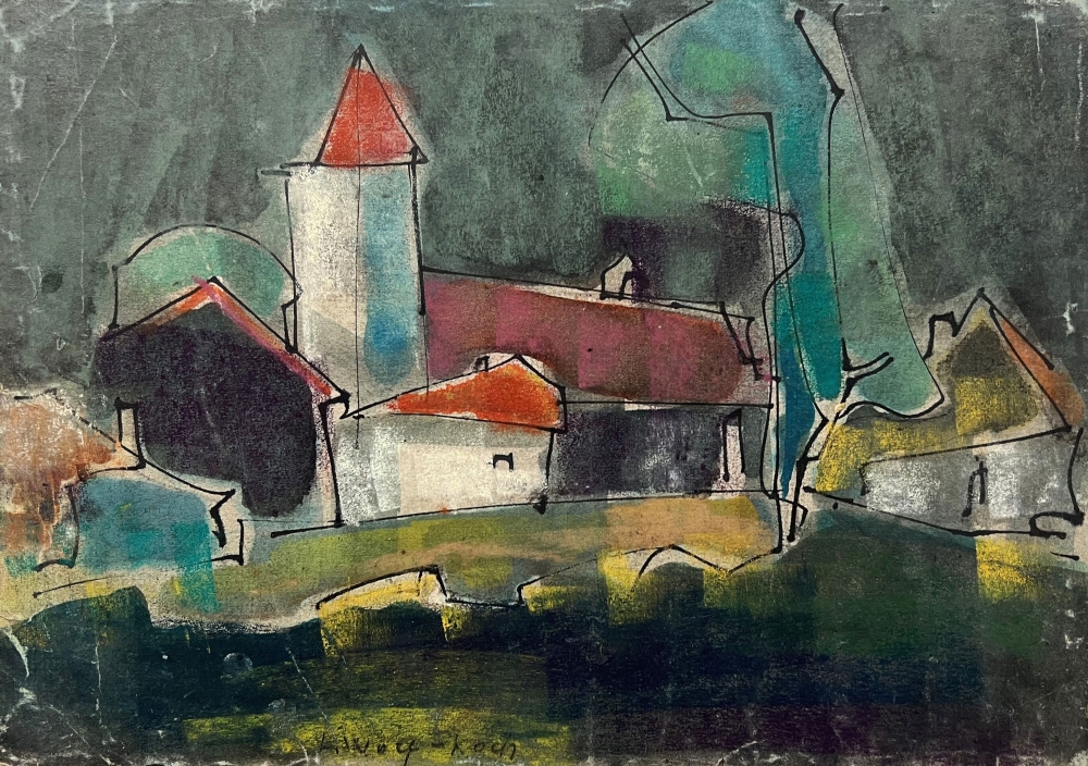 Lotte Wolf-Koch, Village in Landscape