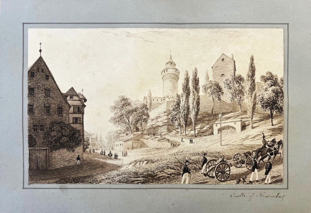 Robert Batty, Blick auf die Burg von Nürnberg, Mit dem Ölberg im Vordergrund