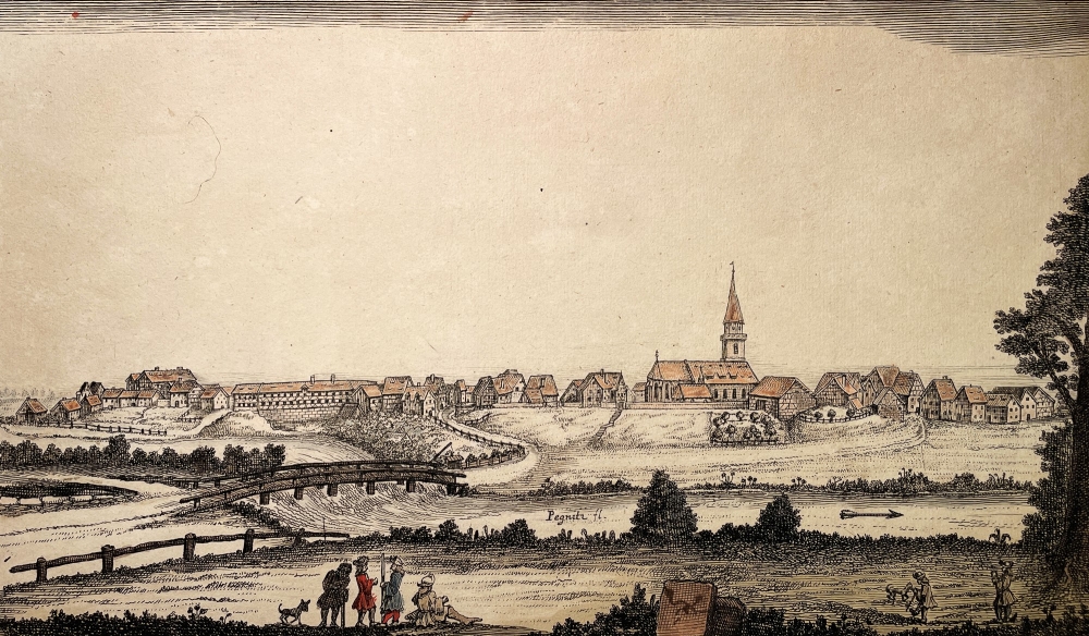 Johann Alexander Böner, The market town of Fürth as seen from midnight