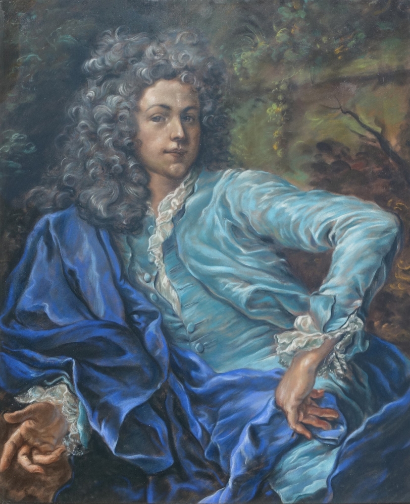 Unknown artist, portrait of a nobleman in blue robes