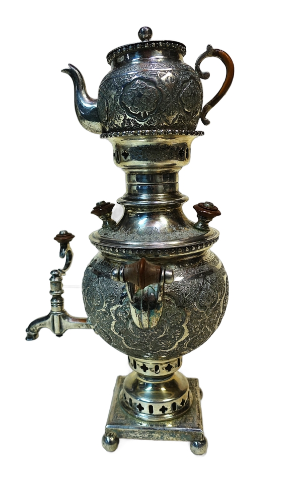 Samowar, antike russische/ orientalische Teemaschine