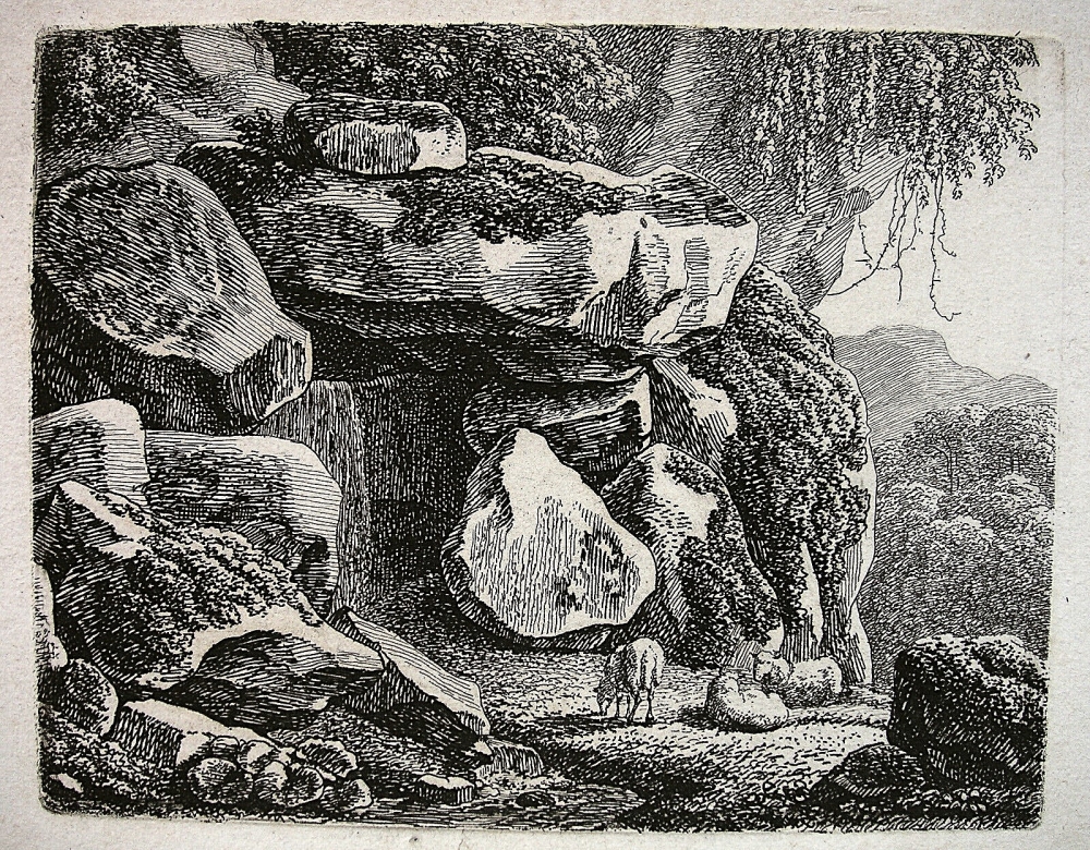 Johann Christian Reinhart, Three Sheep at the Rock Grotto