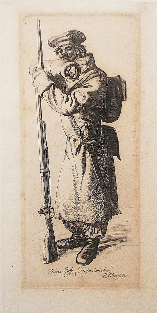 Johann Christoph Erhard, Russischer Infanterist