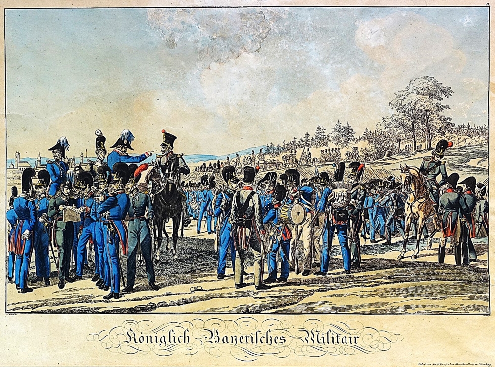 Royal Bavarian military (soldier's view) at the time of King Ludwig the First