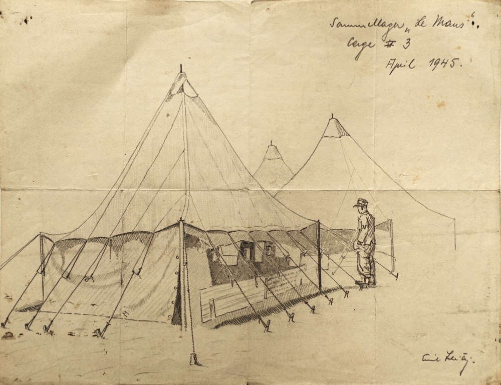 Emil Scheidig, Tents drawing from April 1945