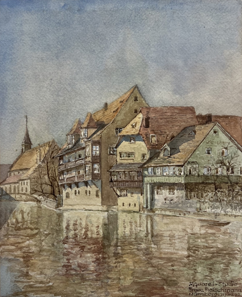 Franz Fleischmann, Nürnberg - Häuser an der Pegnitz