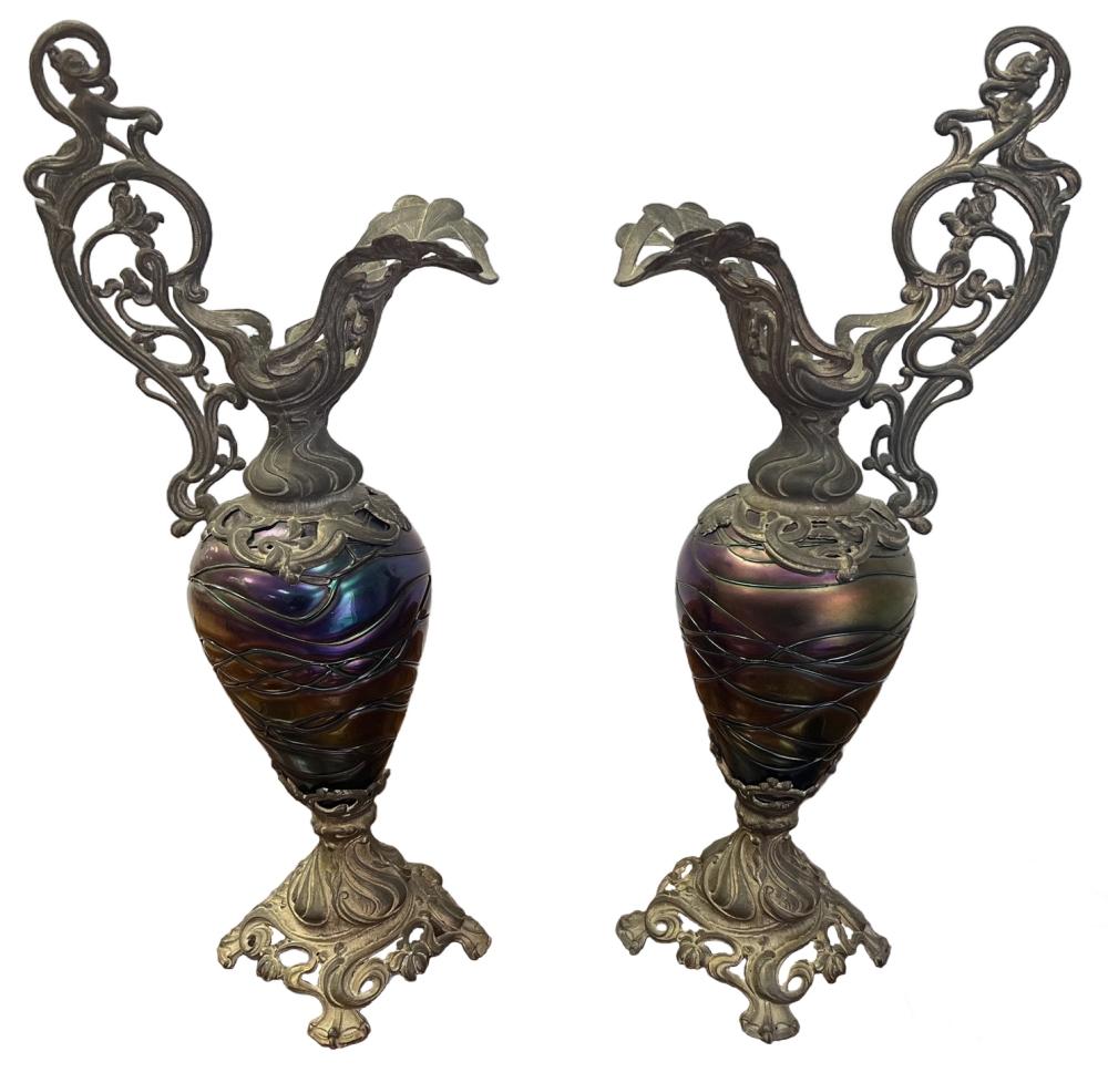 Loetz Austria two vases 19th century