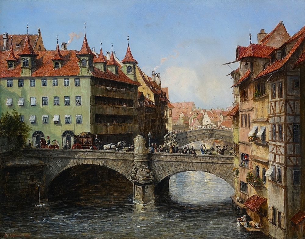 Albin Mattenheimer, Die Brücken Nürnbergs - Museumsbrücke und Fleischbrücke