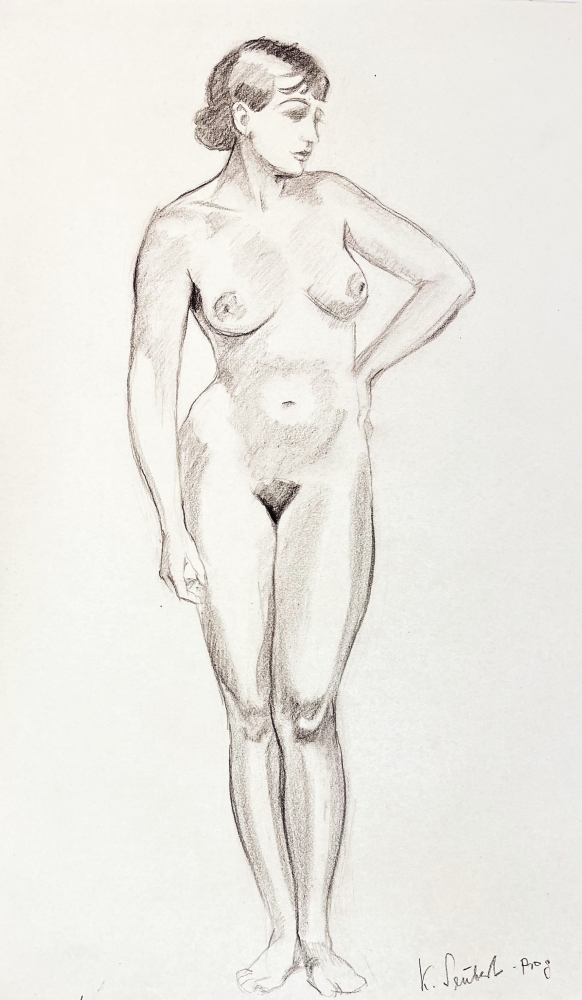 Karl Seubert, Standing nude woman