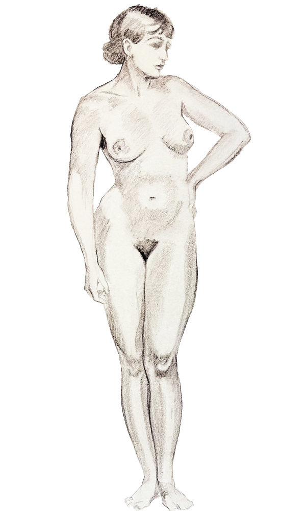 Karl Seubert, Standing nude woman