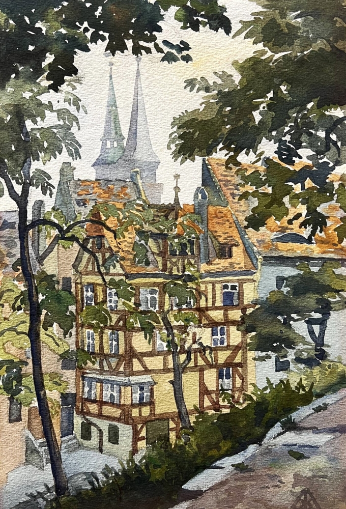 Karl Seubert, Blick von der Burg auf Nürnberg