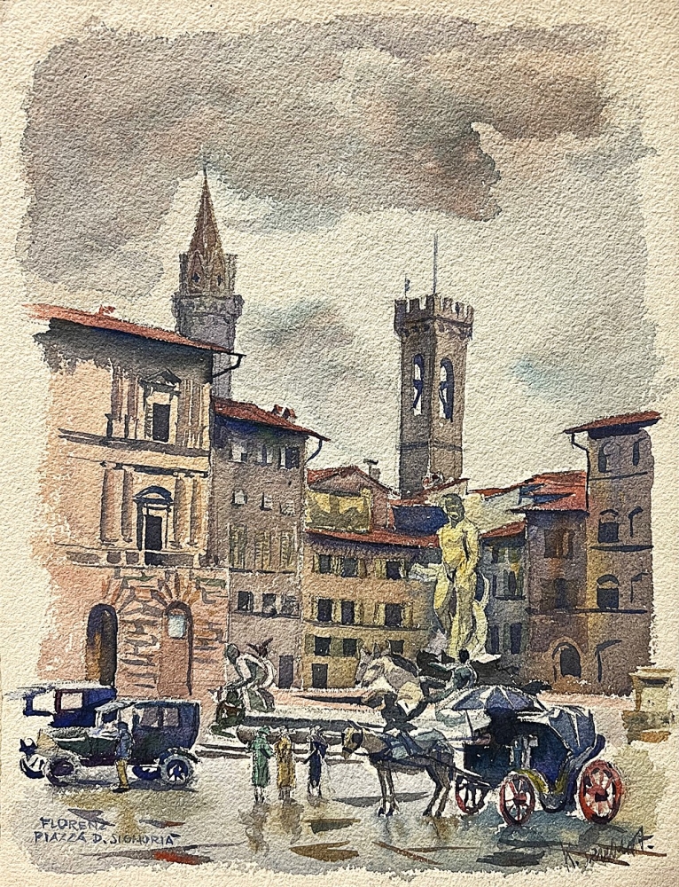 Karl Seubert, Florenz - Piazza della Signoria