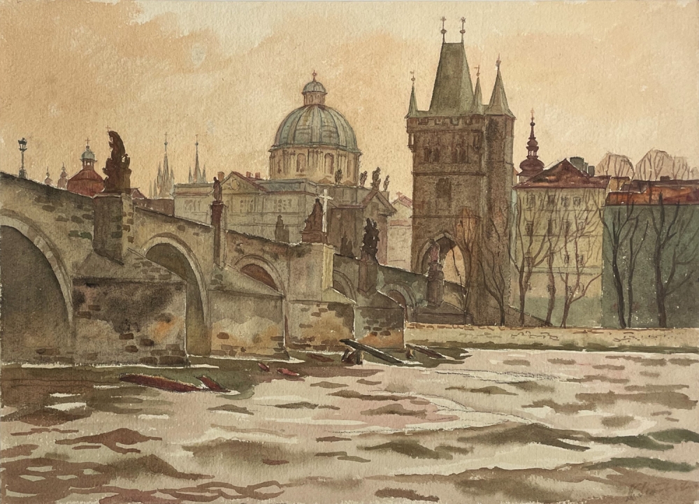 Karl Seubert, Prag mit Karlsbrücke