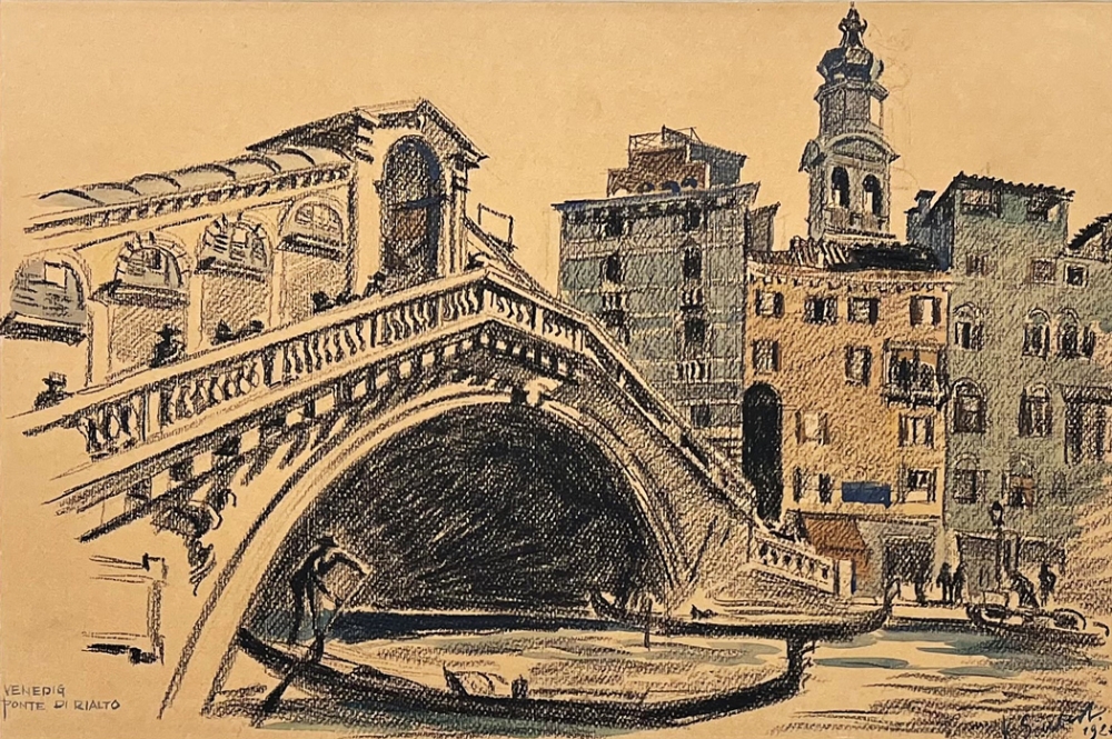 Karl Seubert, Venedig Ponte di Rialto 1925