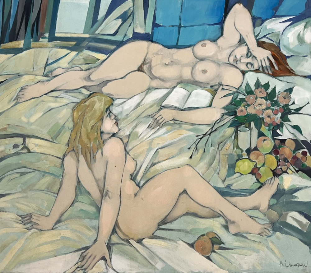 Hans Wiedemann, Erotic scene with two women