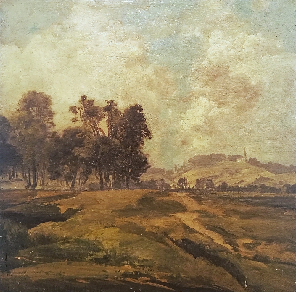 Max Hartwig, Landscape with a small chapel on a hill