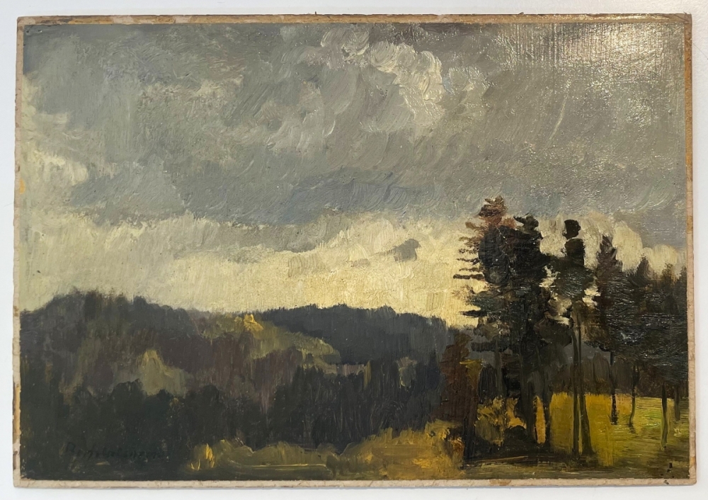 Gustav Bechtolsheim, Landschaft mit Bäumen