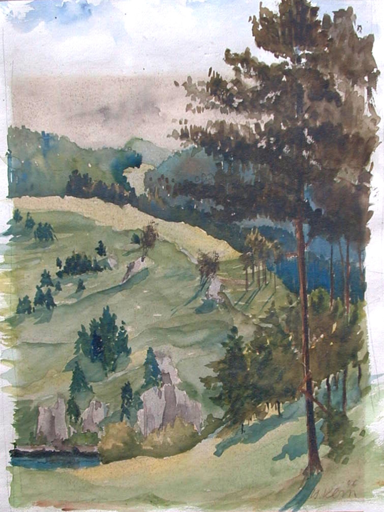 Hans Kern, Landschaft mit Hügeln