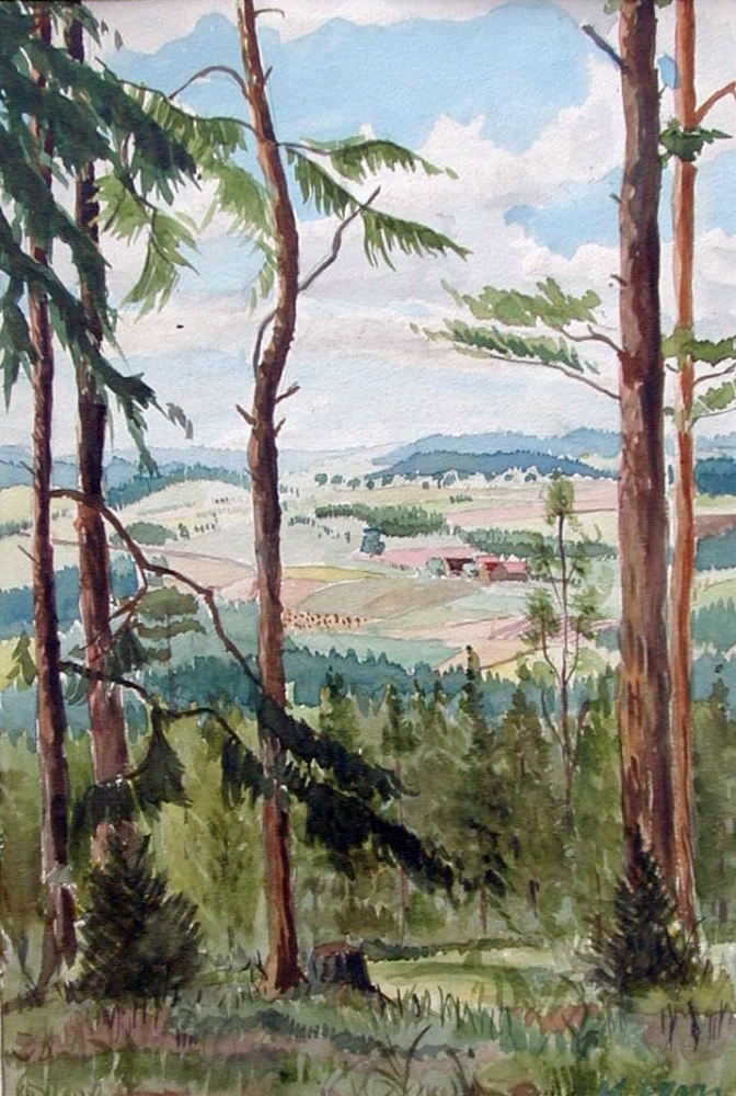 Hans Kern, Blick aus dem Wald