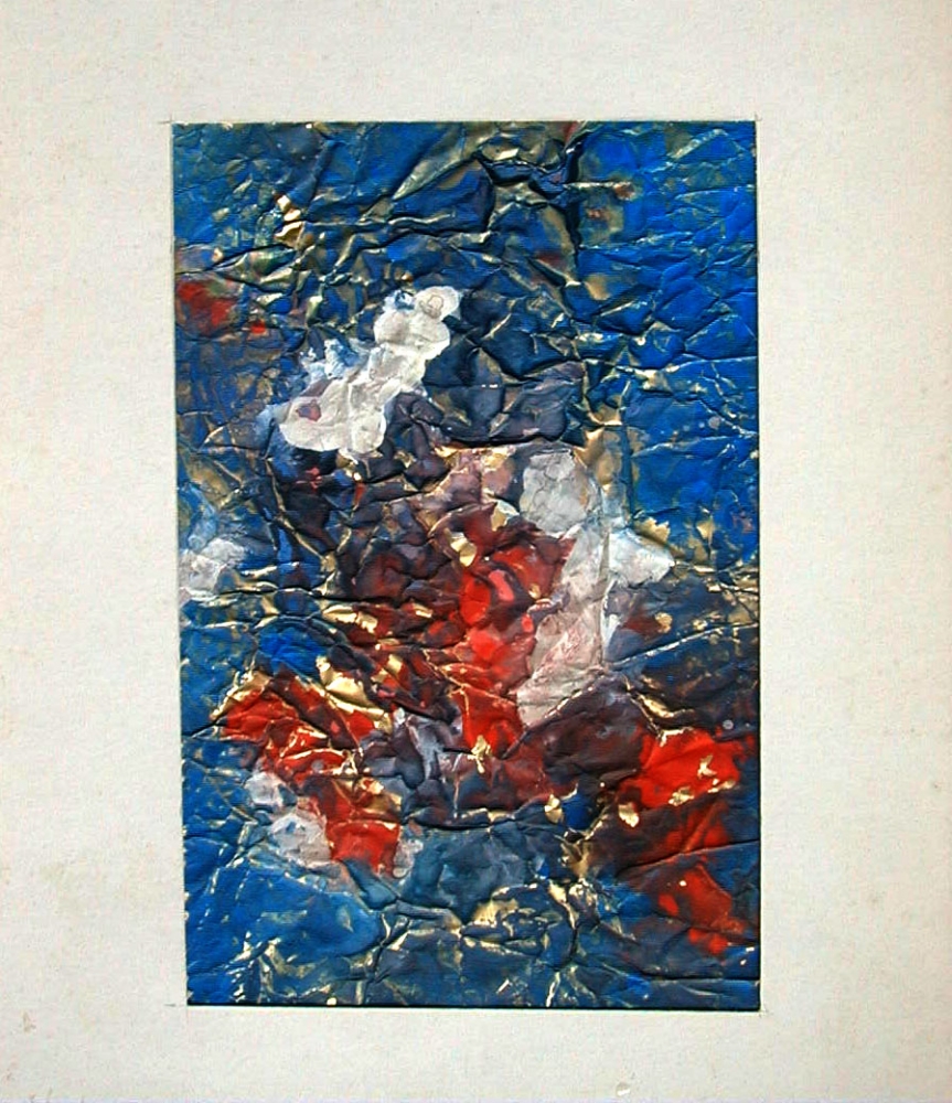 Hans Kern, Abstract composition with blue and red