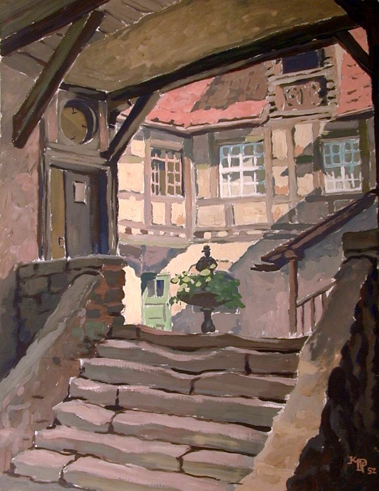 Kurt Mayer-Pfalz, Franconian backyard